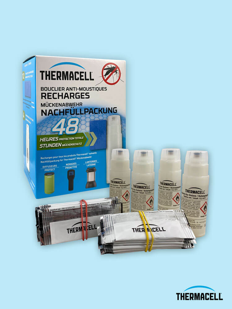 THERMACELL® Nachfüllpackung 48STD mit 4 Gaspatronen und 12 Wirkstoffplättchen